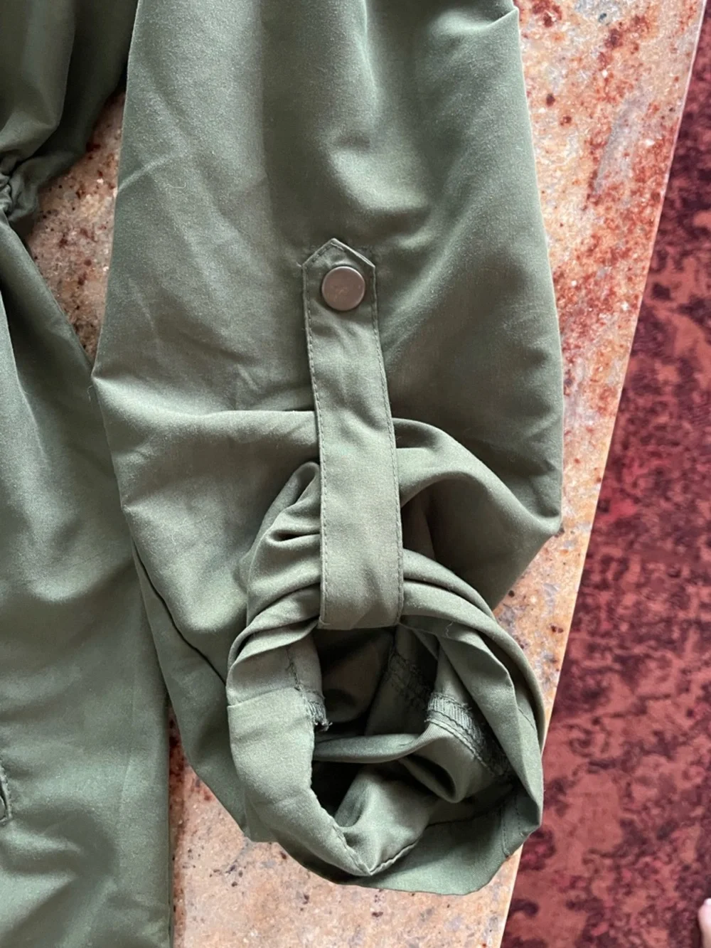 Haute Monde Olive Utility Hooded Jacket - Size Medium - Picture 4 of 6